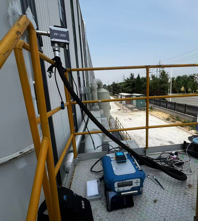 青島某科技公司非甲烷總烴現場測試